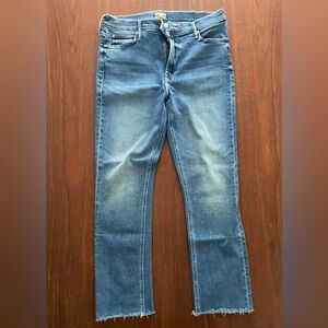 Mother mid-rise Dazzler blue jeans size 32